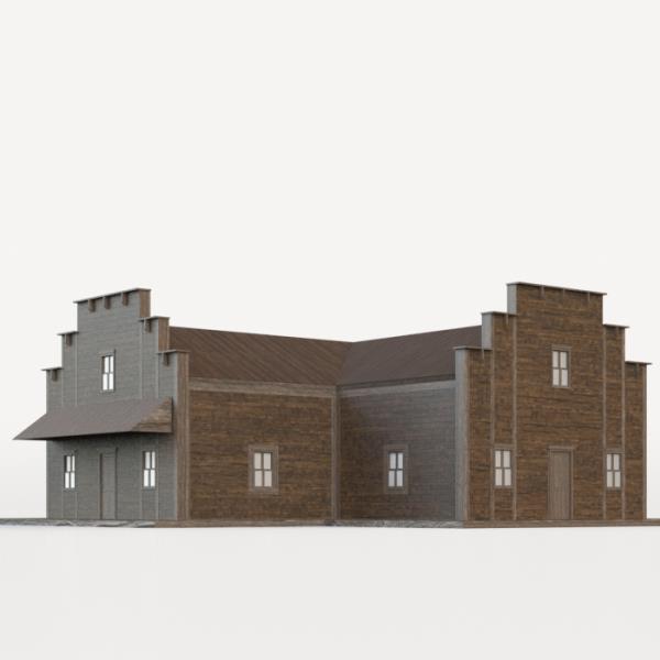 wooden house in wild West خانه چوبی در غرب وحشی 